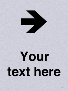 IV7086: Custom Directional signage arrow right