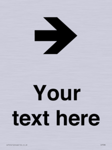 IV7086: Custom Directional signage arrow right