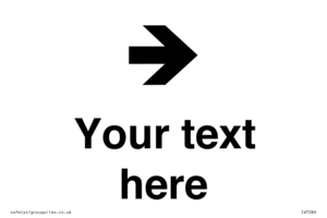 IV7086: Custom Directional signage arrow right