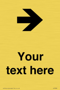 IV7086: Custom Directional signage arrow right