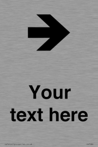 IV7086: Custom Directional signage arrow right