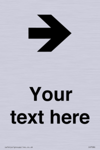 IV7086: Custom Directional signage arrow right