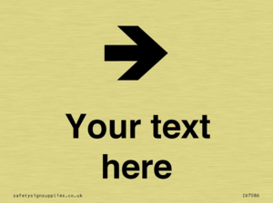 IV7086: Custom Directional signage arrow right