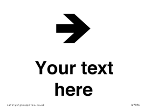 IV7086: Custom Directional signage arrow right