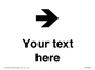 IV7086: Custom Directional signage arrow right