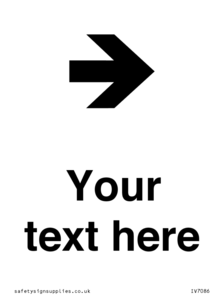 IV7086: Custom Directional signage arrow right