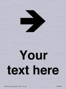 IV7086: Custom Directional signage arrow right