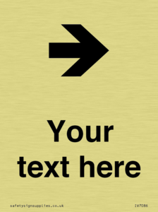 IV7086: Custom Directional signage arrow right