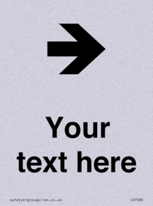 IV7086: Custom Directional signage arrow right