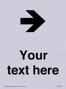 IV7086: Custom Directional signage arrow right
