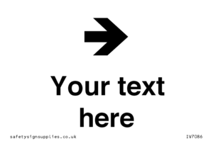IV7086: Custom Directional signage arrow right