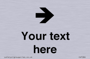 IV7086: Custom Directional signage arrow right