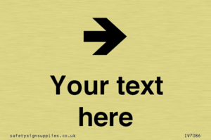 IV7086: Custom Directional signage arrow right