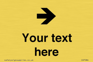 IV7086: Custom Directional signage arrow right