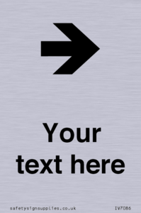 IV7086: Custom Directional signage arrow right