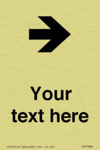 IV7086: Custom Directional signage arrow right
