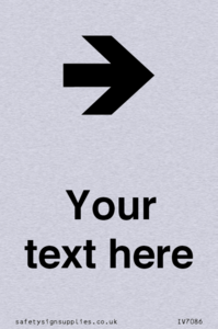 IV7086: Custom Directional signage arrow right