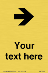 IV7086: Custom Directional signage arrow right