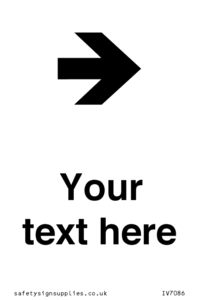 IV7086: Custom Directional signage arrow right