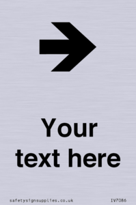 IV7086: Custom Directional signage arrow right