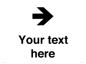 IV7086: Custom Directional signage arrow right