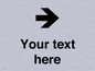 IV7086: Custom Directional signage arrow right
