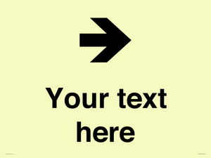 IV7086: Custom Directional signage arrow right
