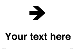 IV7086: Custom Directional signage arrow right