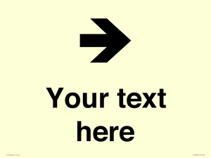IV7086: Custom Directional signage arrow right