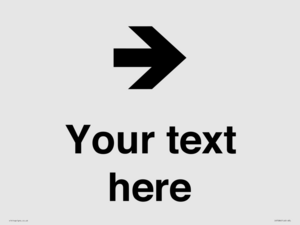 IV7086: Custom Directional signage arrow right