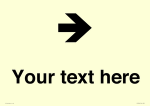 IV7086: Custom Directional signage arrow right