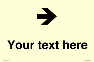 IV7086: Custom Directional signage arrow right