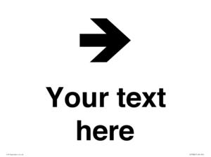 IV7086: Custom Directional signage arrow right