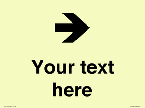 IV7086: Custom Directional signage arrow right