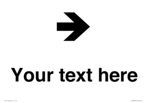 IV7086: Custom Directional signage arrow right