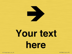 IV7086: Custom Directional signage arrow right