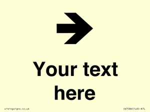 IV7086: Custom Directional signage arrow right