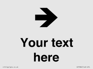 IV7086: Custom Directional signage arrow right