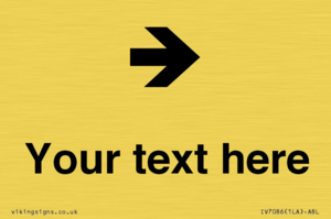 IV7086: Custom Directional signage arrow right