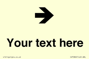 IV7086: Custom Directional signage arrow right