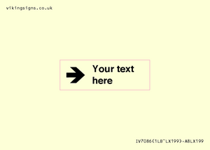 IV7086: Custom Directional signage arrow right