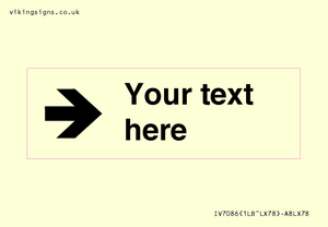 IV7086: Custom Directional signage arrow right