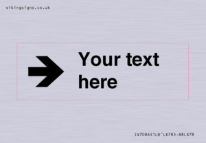 IV7086: Custom Directional signage arrow right