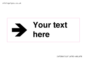 IV7086: Custom Directional signage arrow right