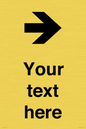 IV7086: Custom Directional signage arrow right