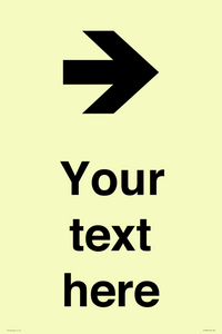 IV7086: Custom Directional signage arrow right