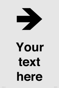 IV7086: Custom Directional signage arrow right