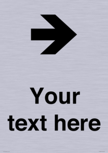 IV7086: Custom Directional signage arrow right