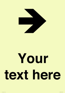 IV7086: Custom Directional signage arrow right