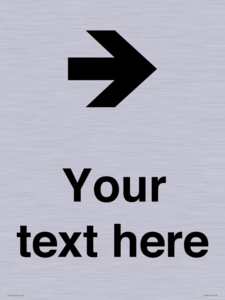 IV7086: Custom Directional signage arrow right